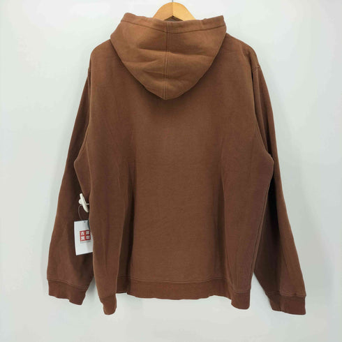 ステューシー Stussy 00S 紺タグ STUCCIプリント 裏起毛 プルオーバー パーカー フーディー メンズ import:L