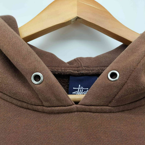 ステューシー Stussy 00S 紺タグ STUCCIプリント 裏起毛 プルオーバー パーカー フーディー メンズ import:L