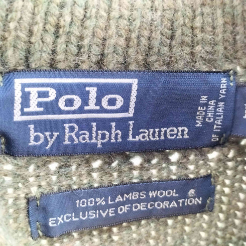 ポロバイラルフローレン Polo by RALPH LAUREN ポニー無し LAMBS WOOL アシンメトリー ニット トップス メンズ import:L