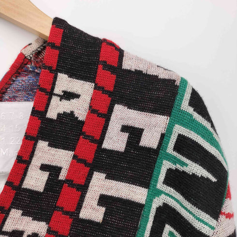 メゾンマルタンマルジェラ Maison Martin Margiela カレンダータグ 総柄 Vネック フーリガン ニット トップス メンズ import:S