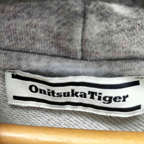 オニツカタイガー ONITSUKA TIGER SWEAT HOODIE 両面刺繍プルオーバーパーカー メンズ JPN:XL