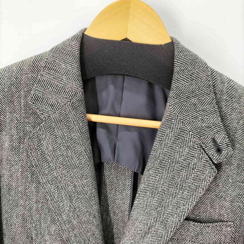アクアスキュータム AQUASCUTUM GINZA MIRO ヘリンボーン1Bテーラードジャケット メンズ