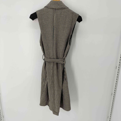 ザラ ZARA LONG GINGHAM VEST ロング ギンガムチェックベスト レディース JPN:S