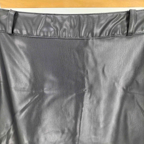 ザラ ZARA Faux Leather フェイクレザー フレア スカート レディース S