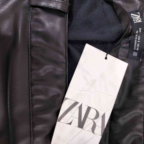 ザラ ZARA Faux Leather フェイクレザー フレア スカート レディース S