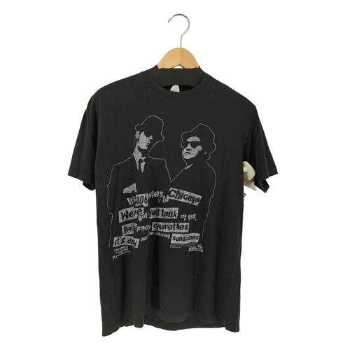 00s フロントメッセージプリントTシャツ 裾袖ダブル メンズ import:M