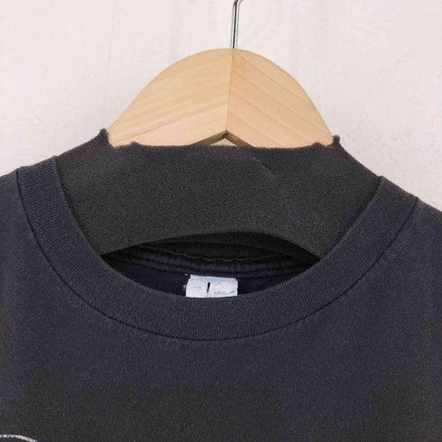 00s フロントメッセージプリントTシャツ 裾袖ダブル メンズ import:M