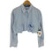 ザラ ZARA クロップド ポプリンシャツ レディース import:M