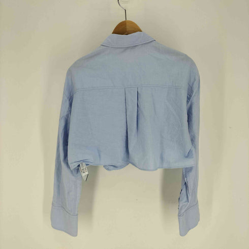 ザラ ZARA クロップド ポプリンシャツ レディース import:M