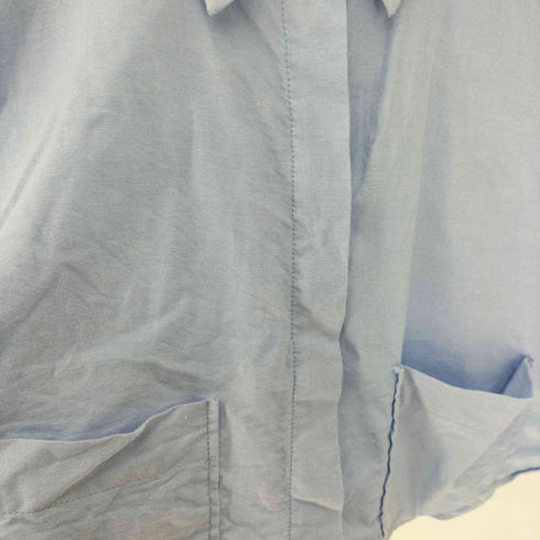ザラ ZARA クロップド ポプリンシャツ レディース import:M