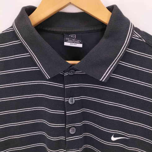 ナイキゴルフ NIKE GOLF ロゴ刺繍 ボーダーポロシャツ メンズ JPN:XL