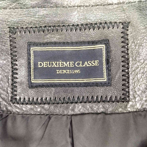 ドゥーズィエムクラス DEUXIEME CLASSE ラムレザーライダースジャケット レディース JPN:36