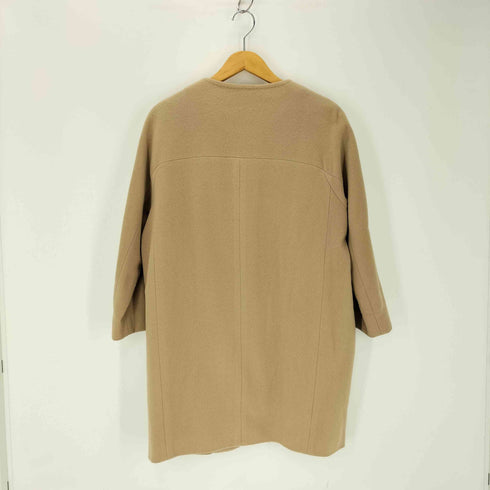 アダムエロペ Adam et Rope ノーカラーカシミヤウールコート レディース JPN:36