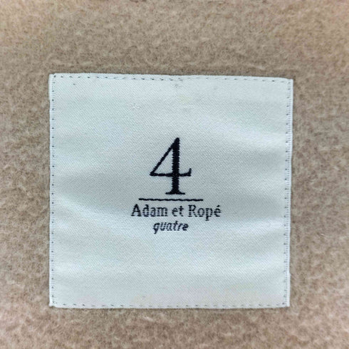 アダムエロペ Adam et Rope ノーカラーカシミヤウールコート レディース JPN:36