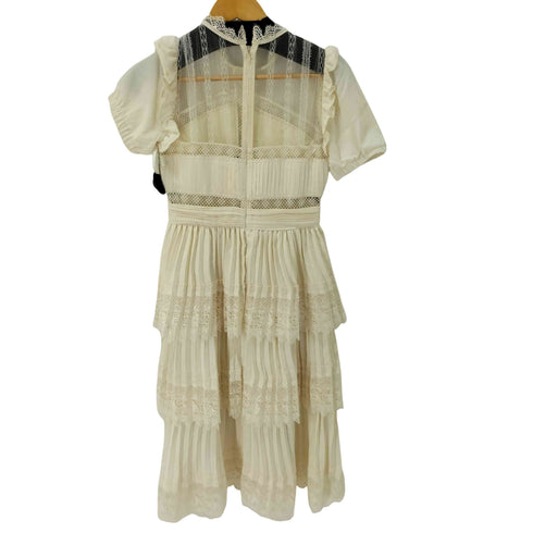 レースデザイン S/S ワンピース ドレス レディース