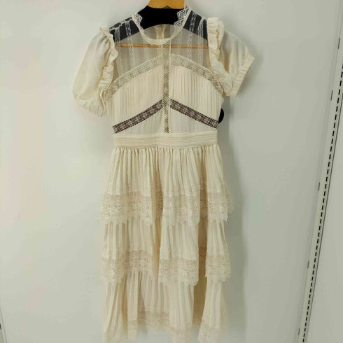 レースデザイン S/S ワンピース ドレス レディース