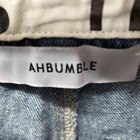 AHBUMBLE サイドデザインテーパードデニムパンツ レディース