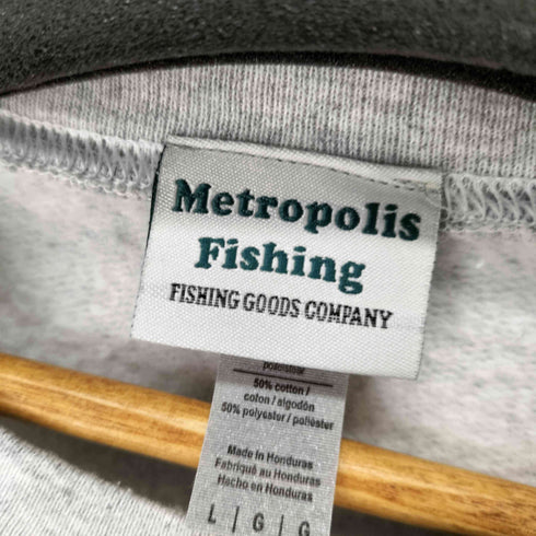 Metropolis Fishing ロゴ刺繍スウェットプルオーバー メンズ JPN:L