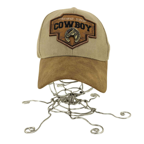 EZCAP フェイクレザー フロントワッペン6パネルキャップ COWBOY メンズ