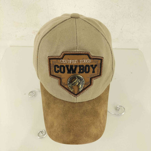 EZCAP フェイクレザー フロントワッペン6パネルキャップ COWBOY メンズ