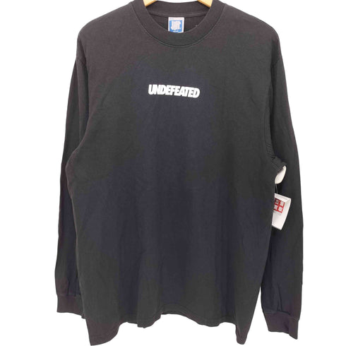 アンディフィーテッド UNDEFEATED USA製 フロントロゴ クルーネック ロングスリーブカットソー メンズ M