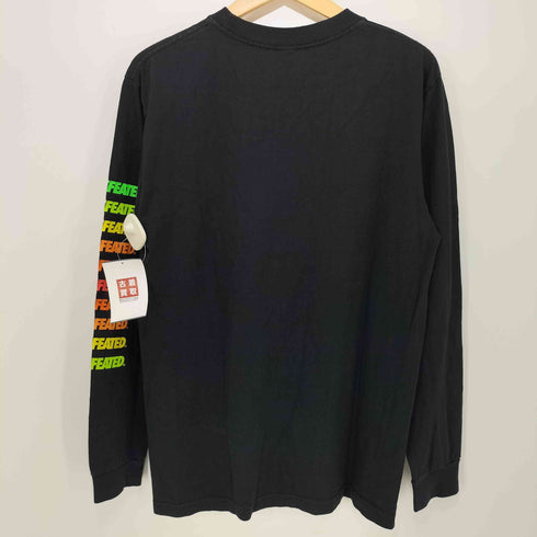 アンディフィーテッド UNDEFEATED USA製 袖ロゴ クルーネック ロングスリーブカットソー メンズ S