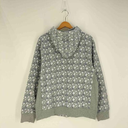 アンディフィーテッド UNDEFEATED 総柄 U-MAN ジップアップパーカー メンズ L