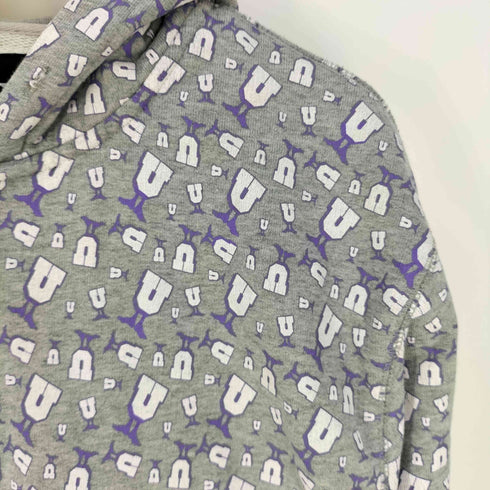 アンディフィーテッド UNDEFEATED 総柄 U-MAN ジップアップパーカー メンズ L