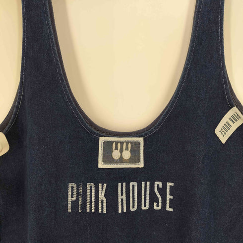 ピンクハウス PINK HOUSE デニムジャンパースカート ウサギ レディース