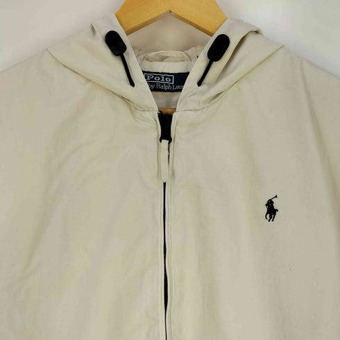 ポロバイラルフローレン Polo by RALPH LAUREN ポニー刺繍 コットン フーデット ジップアップジャケット メンズ import:L
