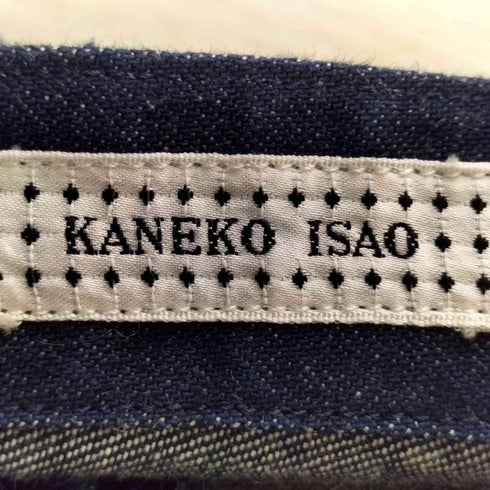 カネコイサオ KANEKO ISAO サスペンダー付き プリーツ デニムラップスカート レディース