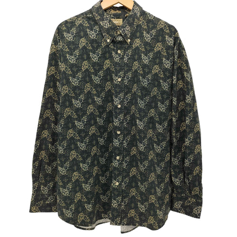 ナチュラルイシュー NATURAL ISSUE 総柄 L/S BD コットン シャツ メンズ import:XL