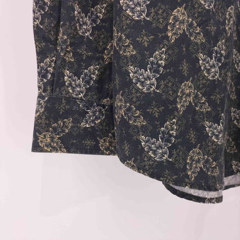 ナチュラルイシュー NATURAL ISSUE 総柄 L/S BD コットン シャツ メンズ import:XL