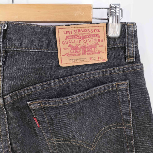 リーバイス Levis 517-0901 ボタン裏HKQ8 先染め ブラック ブーツカット デニムパンツ メンズ W32 L33