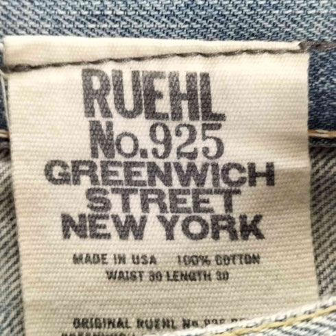 ルールナンバー RUEHL No.925 USA製 MERCER ボタンフライ デニムパンツ メンズ 30X30
