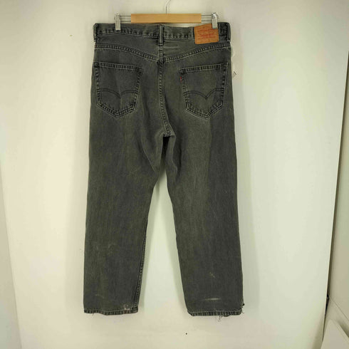 リーバイス Levis 550 ブラックデニムパンツ ダメージ加工 テーパードバギー メンズ 36/30
