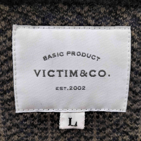 ヴィクティム VICTIM CHECK KNIT メンズ import:L