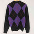 アミアレクサンドルマテュッシ AMI ALEXANDRE MATTIUSSI ポルトガル製 アーガイルニット M MAGLIONE I17 メンズ