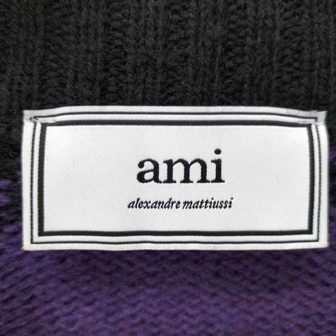 アミアレクサンドルマテュッシ AMI ALEXANDRE MATTIUSSI ポルトガル製 アーガイルニット M MAGLIONE I17 メンズ