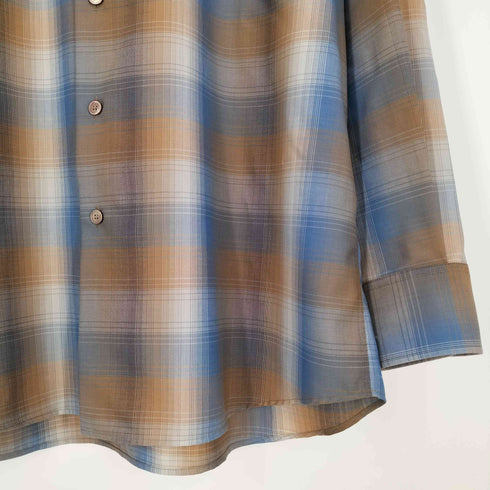 オーラリー AURALEE SUPER LIGHT WOOL CHECK SHIRT スーパー ライト ウール チェックシャツ メンズ JPN:3