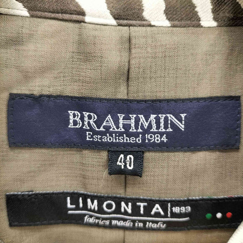 ブラーミン Brahmin イタリア製 ゼブラ柄 トレンチコート レディース DE:40