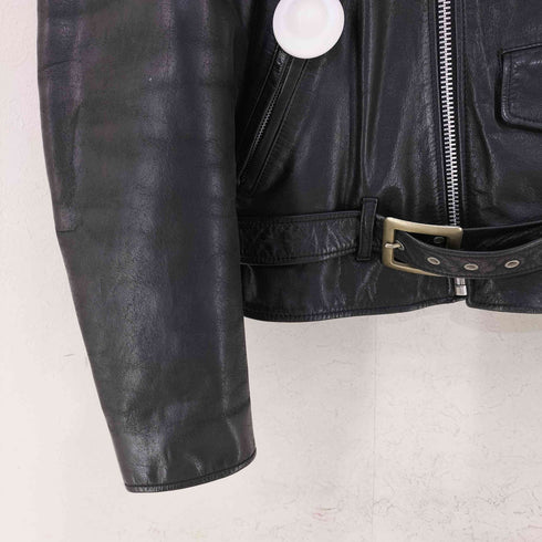 ギャップ Gap 00s 08AW OLD カウレザーダブルライダースジャケット メンズ import:M