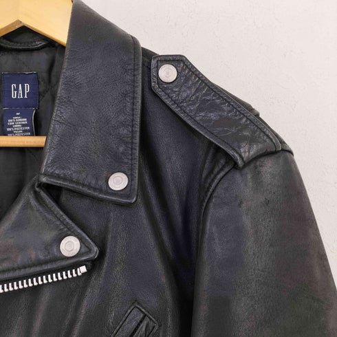 ギャップ Gap 00s 08AW OLD カウレザーダブルライダースジャケット メンズ import:M