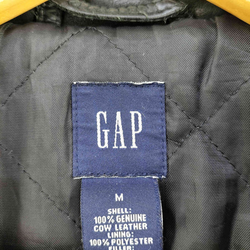 ギャップ Gap 00s 08AW OLD カウレザーダブルライダースジャケット メンズ import:M