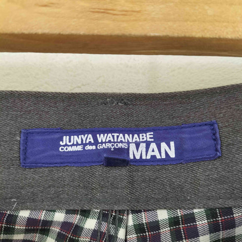 ジュンヤワタナベコムデギャルソンマン JUNYA WATANABE COMME des GARCONS MAN AD2013 14SS 裏地チェック バックシンチ コーデュロイポケットワークパンツ メンズ JPN:S