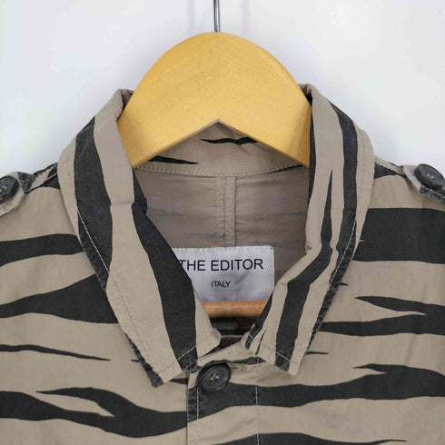 THE EDITOR ゼブラ柄 ミリタリー ジャケット レディース import:S