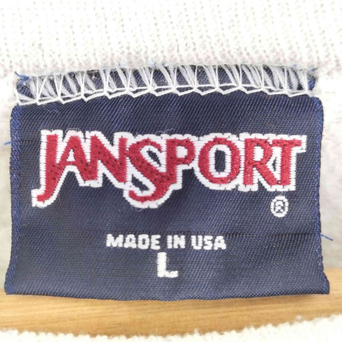 ジャンスポーツ JanSport 90s USA製 カレッジ刺繍 プルオーバースウェット 霜降り メンズ import:L