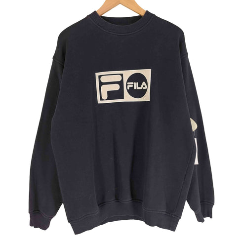 フィラ FILA 00s フロントロゴ プルオーバースウェット メンズ import:S