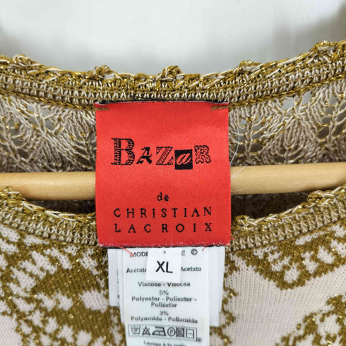 クリスチャンラクロワ Christian Lacroix BAZAR ラメ加工 総柄カットソー レディース JPN:XL