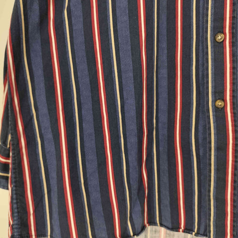 ナチュラルイシュー NATURAL ISSUE ストライプ コットン ボタンダウンシャツ メンズ import:XL